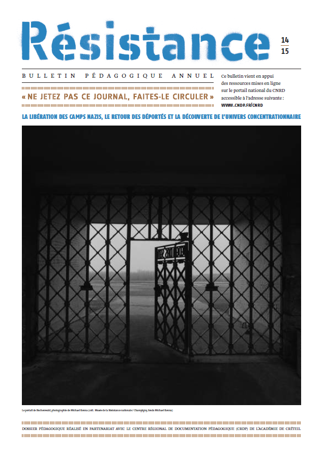 Résistance 14|15, couverture.