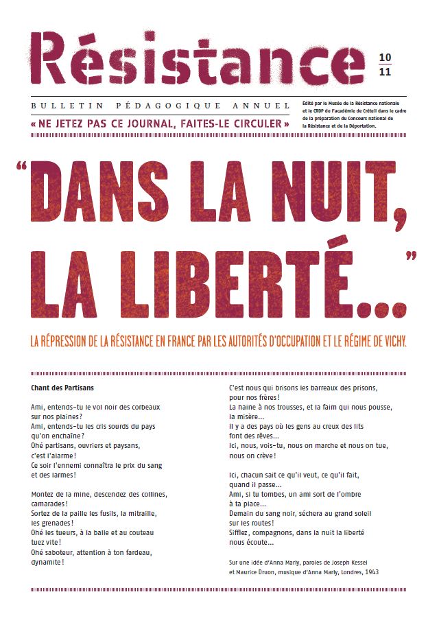Résistance 10|11, couverture.