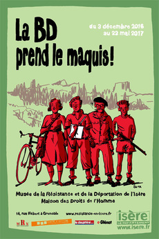 Affiche de l'exposition "La BD prend le maquis"