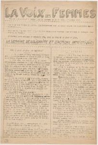 La Voix des femmes. Coll.MRN