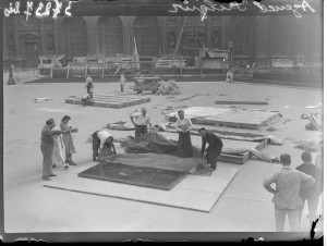 Évacuation des œuvres du Louvre, été 1939. Coll. MRN –  fonds dit du Matin.